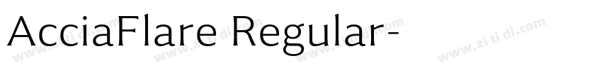 AcciaFlare Regular字体转换